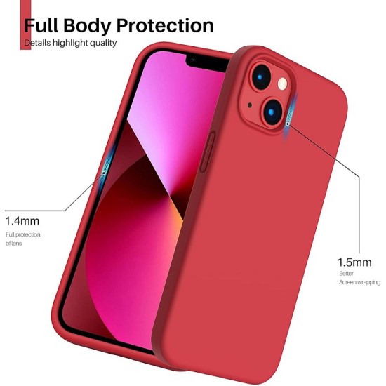 Husa Liquid soft touch compatibila cu Apple IPhone 13, Red - ALC® Husa Liquid soft touch compatibila cu Apple IPhone 13, Red - ALC®